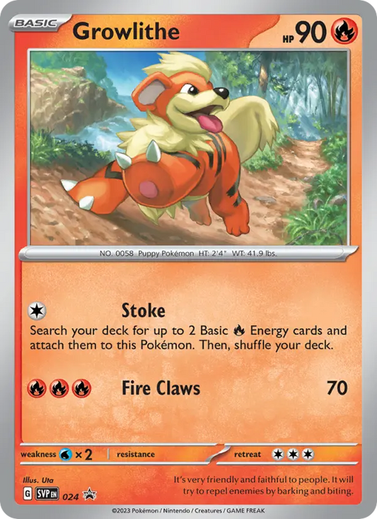 Growlithe 24 SVP Black Star Promos Pokesingles