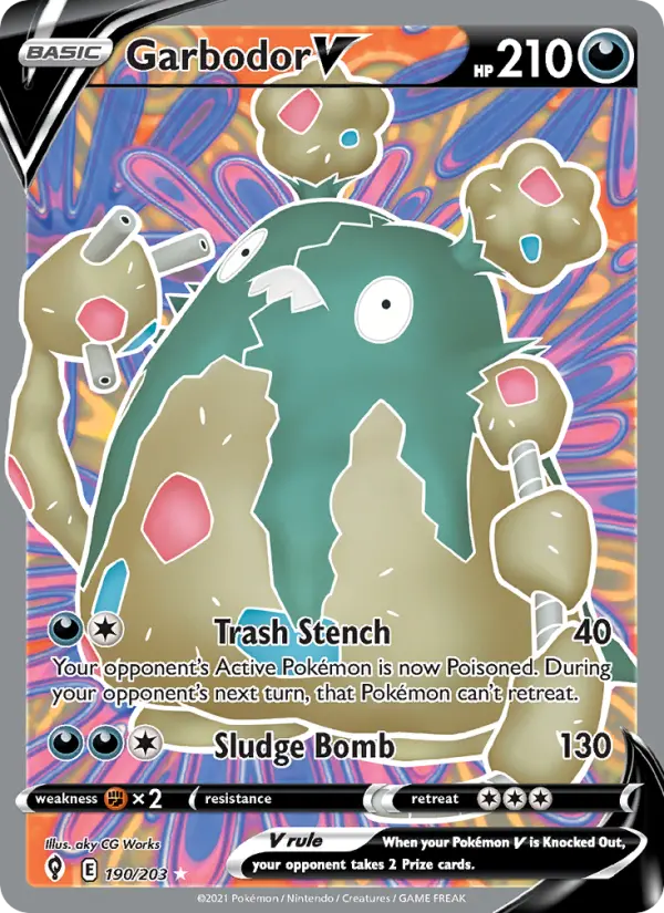 Garbodor V 190 Evolving Skies Pokesingles