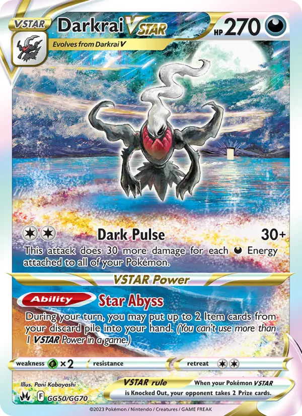 Darkrai VSTAR GG50 Crown Zenith Pokesingles