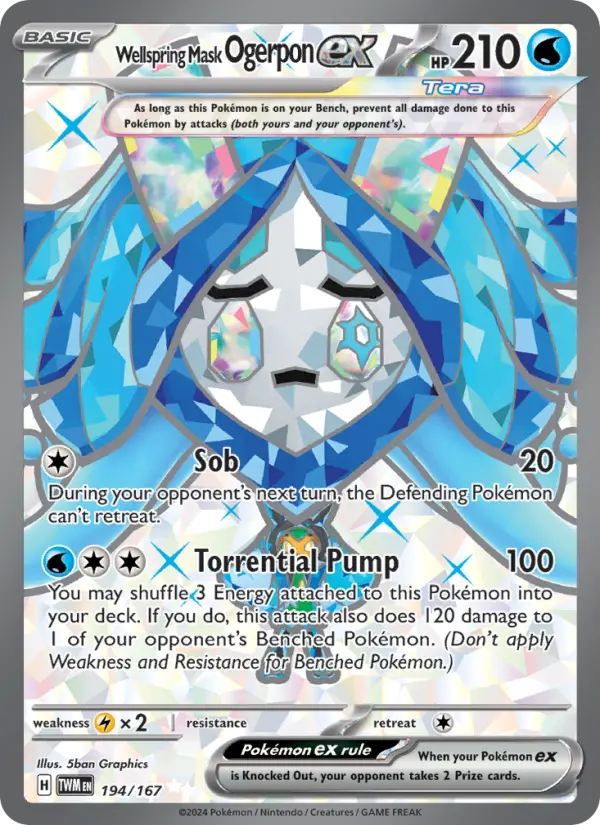 Wellspring Mask Ogerpon ex 194 Twilight Masquerade Pokesingles