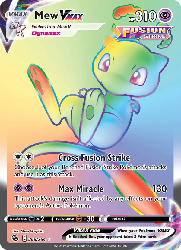 Mew VMAX 268 Fusion Strike Pokesingles