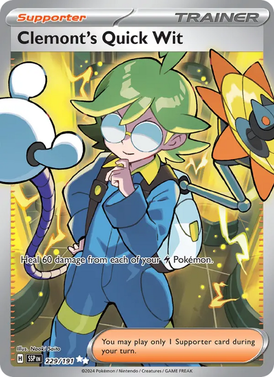Clemont's Quick Wit 229 Surging Sparks Pokesingles