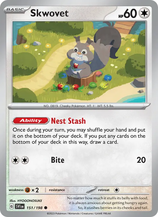 Skwovet 151 Scarlet & Violet Pokesingles