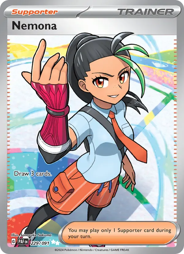 Nemona 229 Paldean Fates Pokesingles