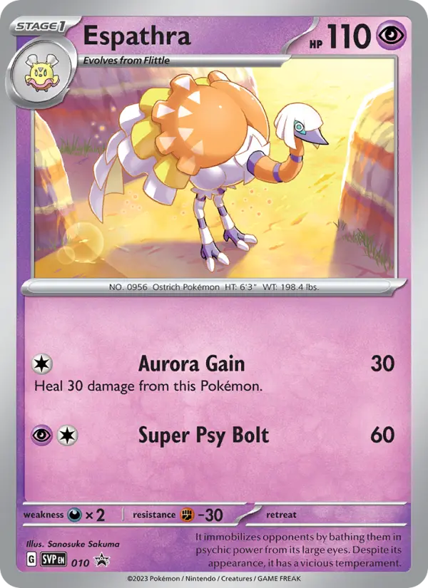 Espathra 10 SVP Black Star Promos Pokesingles