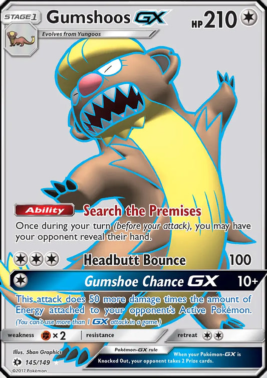 Gumshoos GX 145 Sun & Moon Pokesingles