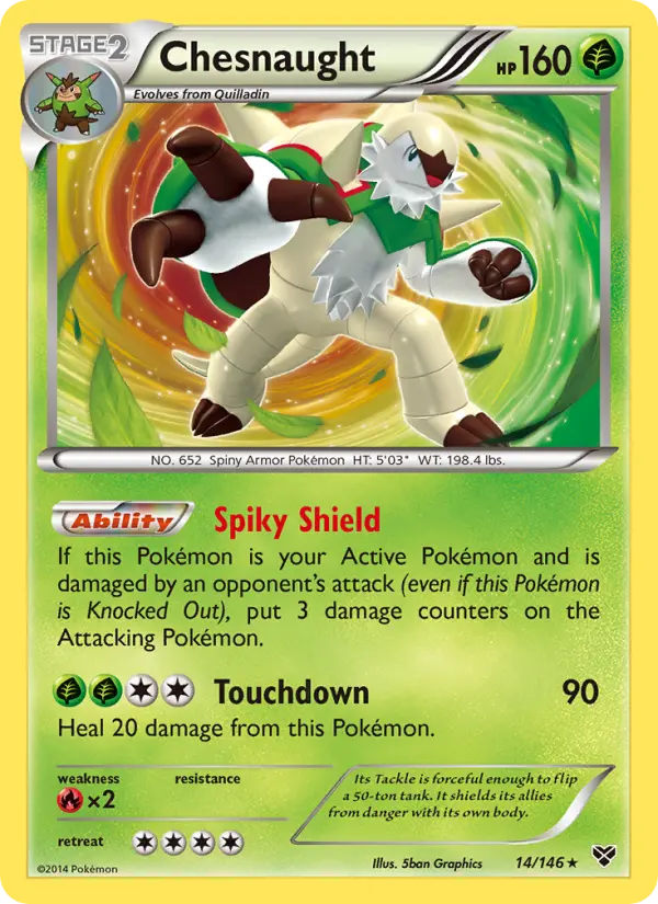 Chesnaught 14 XY Pokesingles