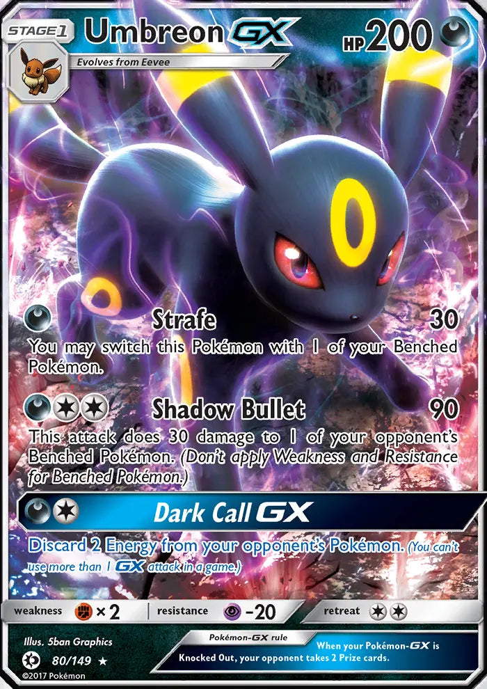 Umbreon GX 80 Sun & Moon Pokesingles