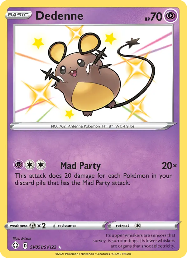 Dedenne SV051 Shining Fates Pokesingles