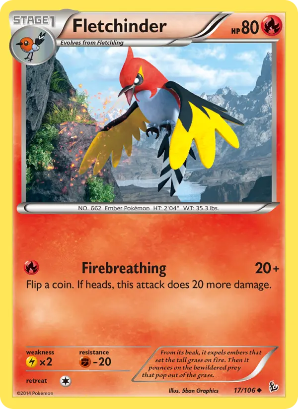 Fletchinder 17 Flashfire Pokesingles