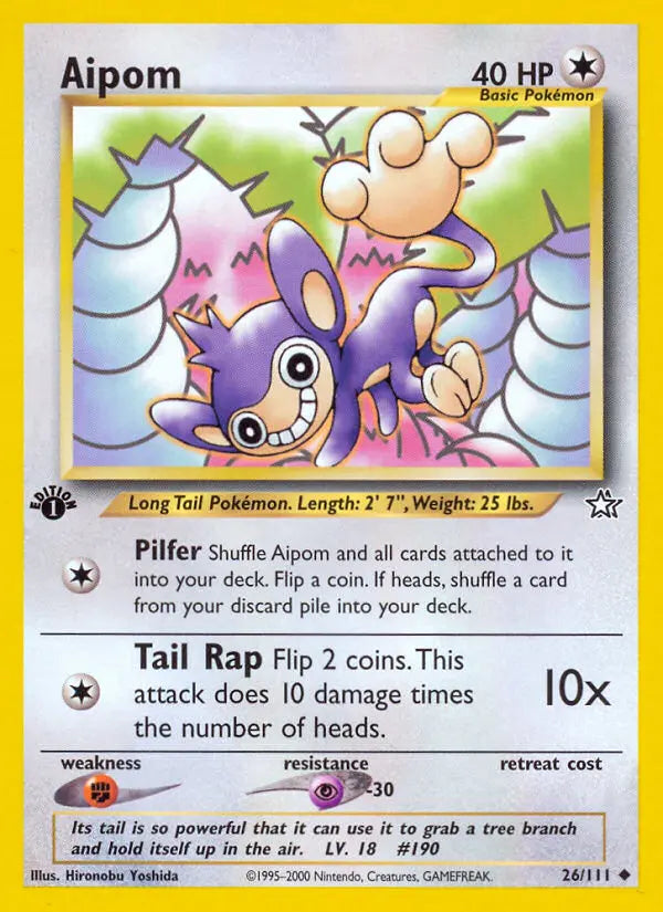 Aipom 26 Neo Genesis Pokesingles