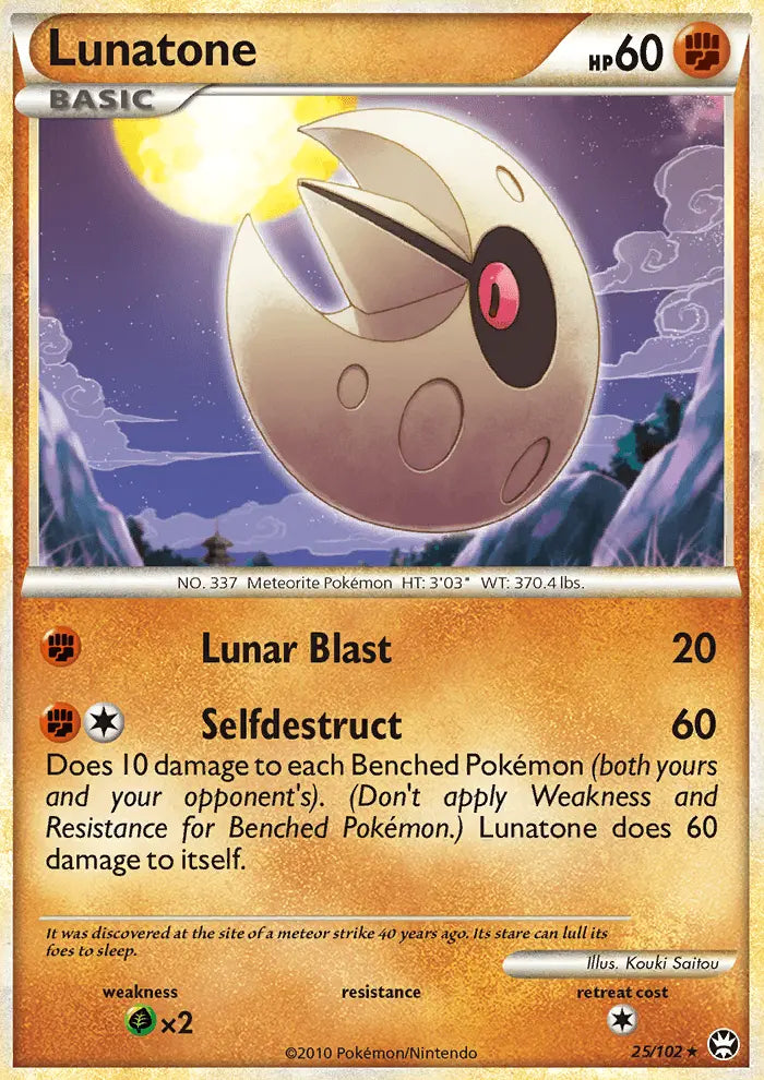 Lunatone 25 Triumphant Pokesingles