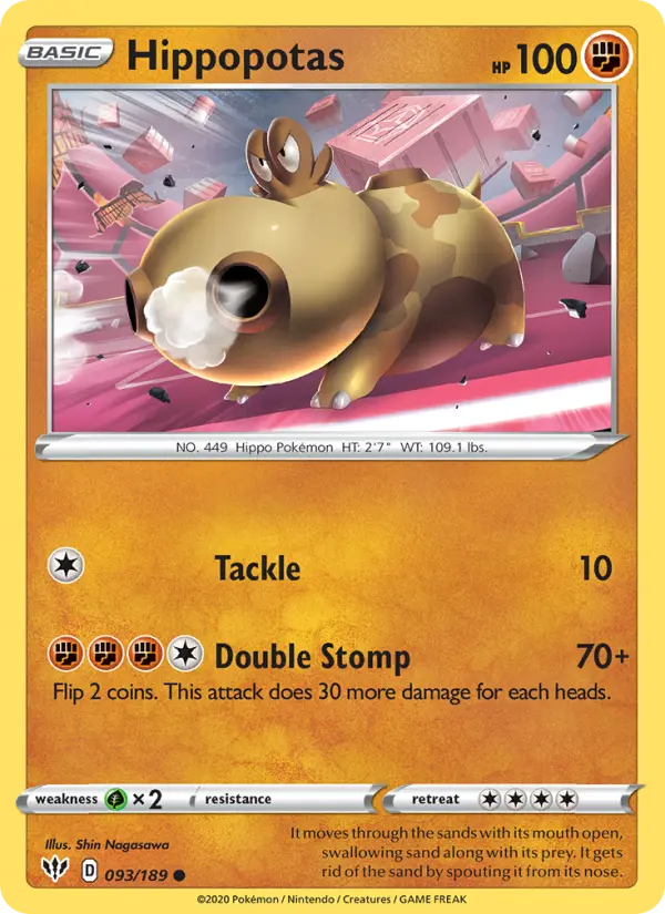 Hippopotas 93 Darkness Ablaze Pokesingles