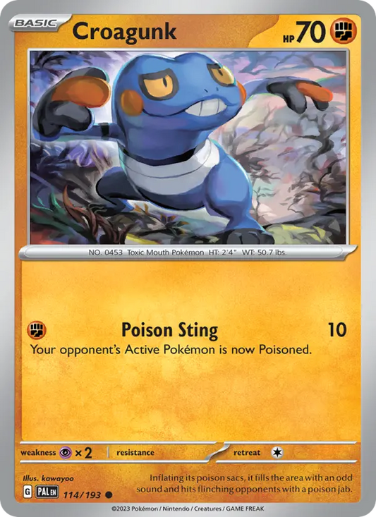 Croagunk 114 Paldea Evolved Pokesingles