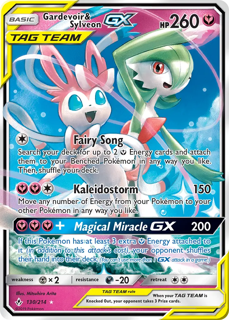 Gardevoir & Sylveon GX 130 Unbroken Bonds Pokesingles