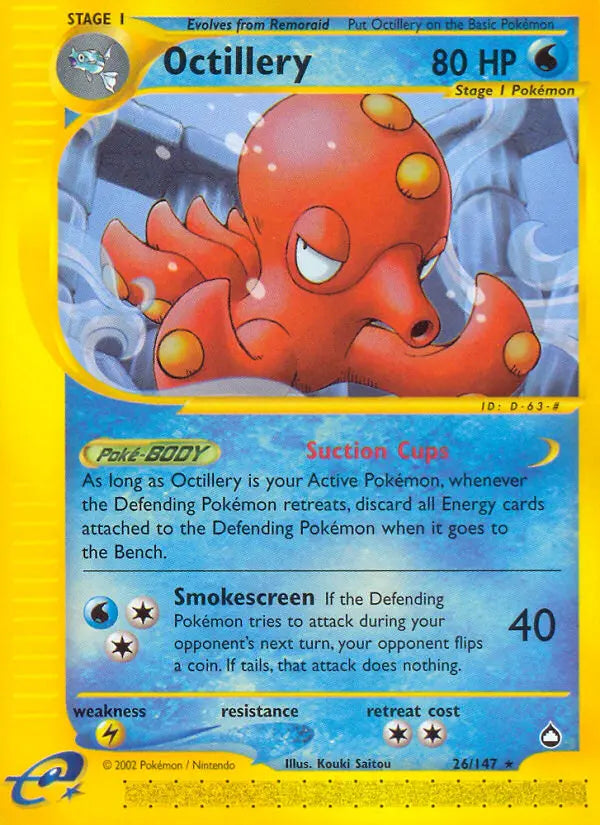 Octillery 26 Aquapolis Pokesingles