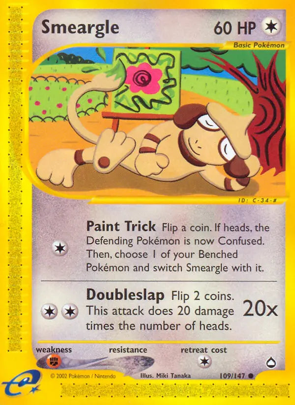 Smeargle 109 Aquapolis Pokesingles