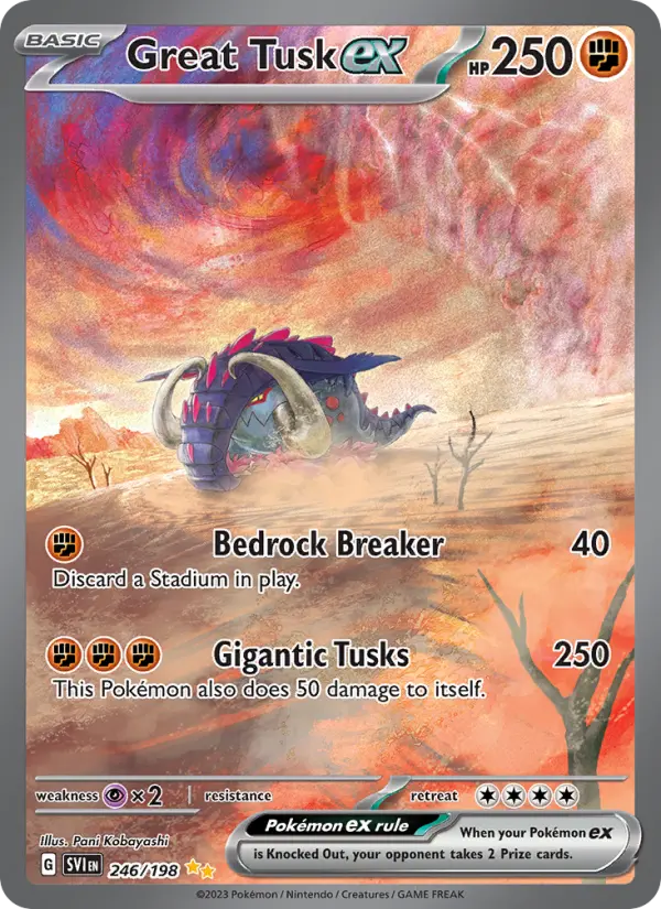 Great Tusk ex 246 Scarlet & Violet Pokesingles