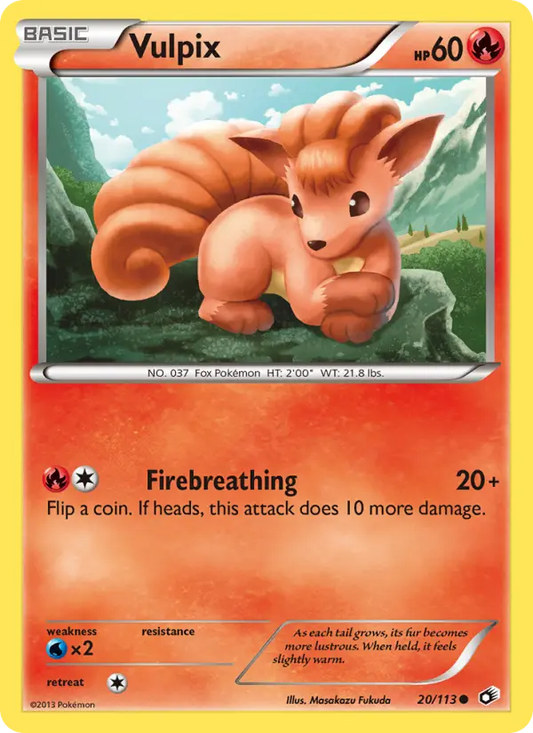 Vulpix 20 Legendary Treasures Pokesingles