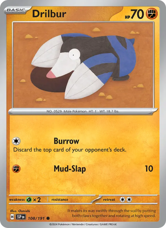 Drilbur 108 Surging Sparks Pokesingles