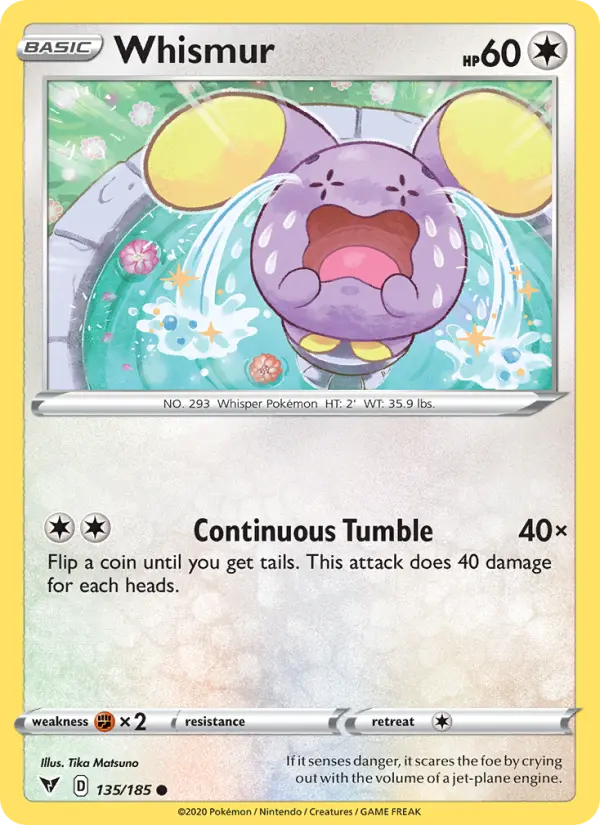 Whismur 135 Vivid Voltage Pokesingles
