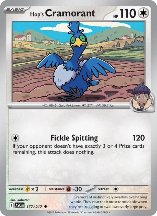 Hop's Cramorant 177 Ascended Heroes Pokesingles