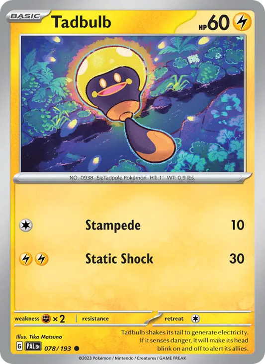 Tadbulb 78 Paldea Evolved Pokesingles