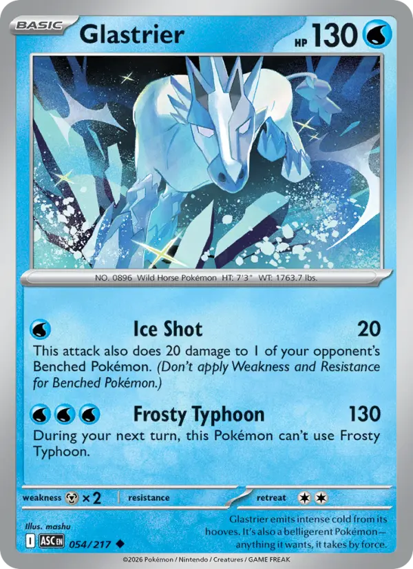 Glastrier 54 Ascended Heroes Pokesingles