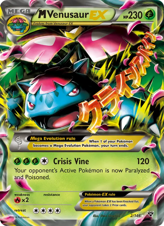 M Venusaur EX 2 XY Pokesingles