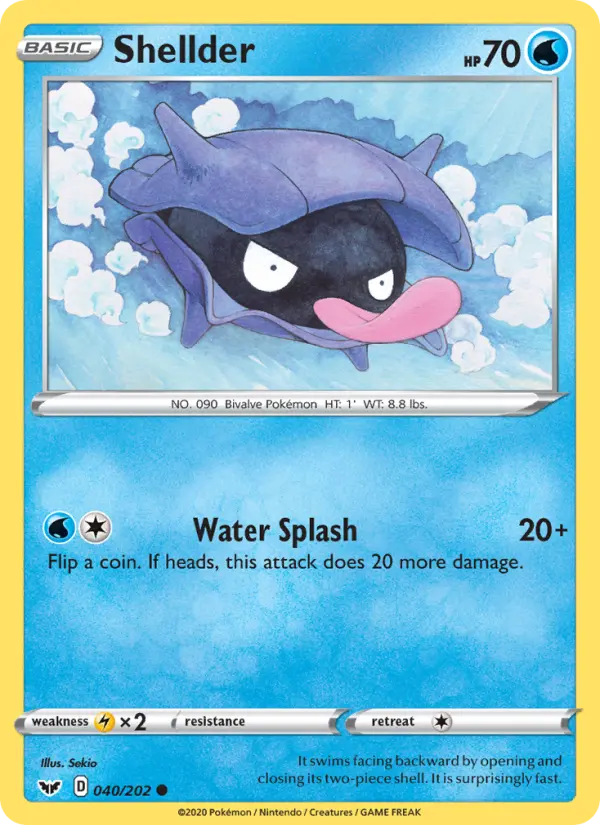 Shellder 40 Sword & Shield Pokesingles