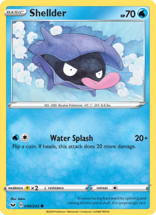 Shellder 40 Sword & Shield Pokesingles