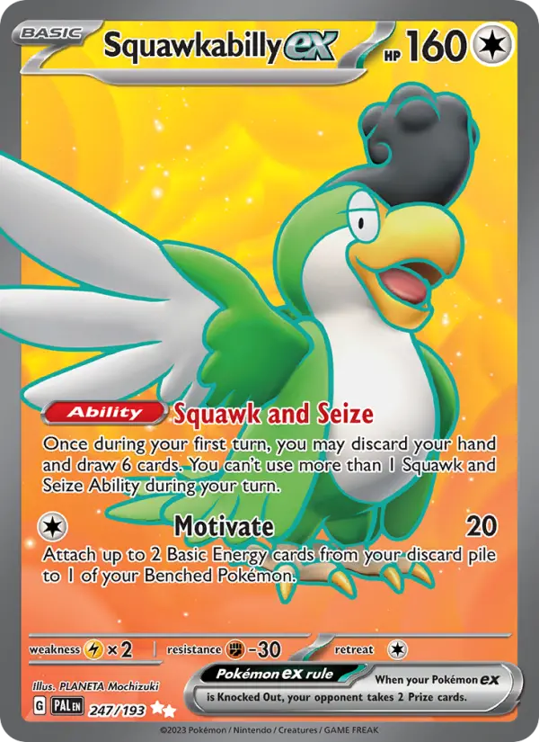 Squawkabilly ex 247 Paldea Evolved Pokesingles