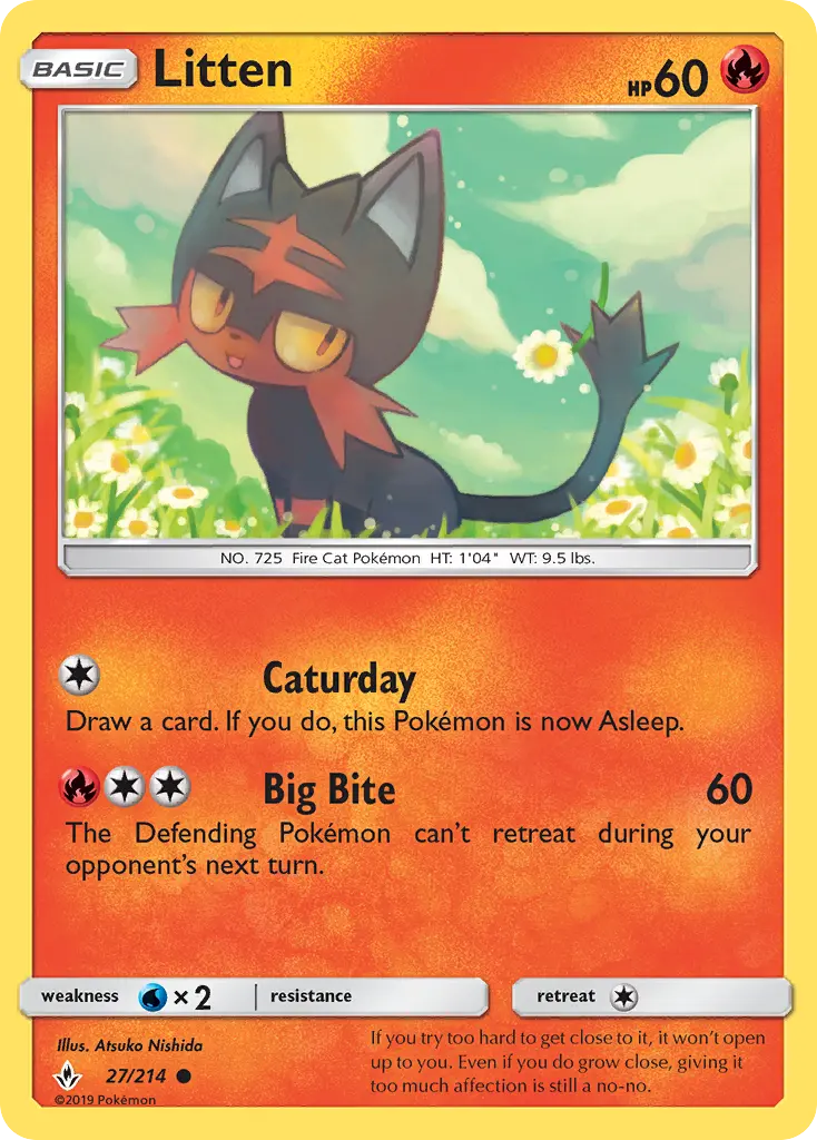 Litten 27 Unbroken Bonds Pokesingles
