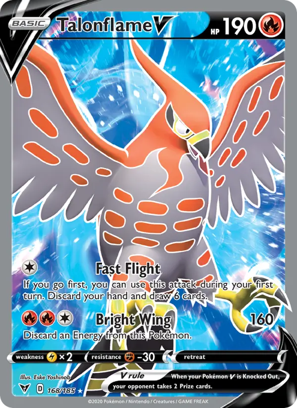 Talonflame V 168 Vivid Voltage Pokesingles