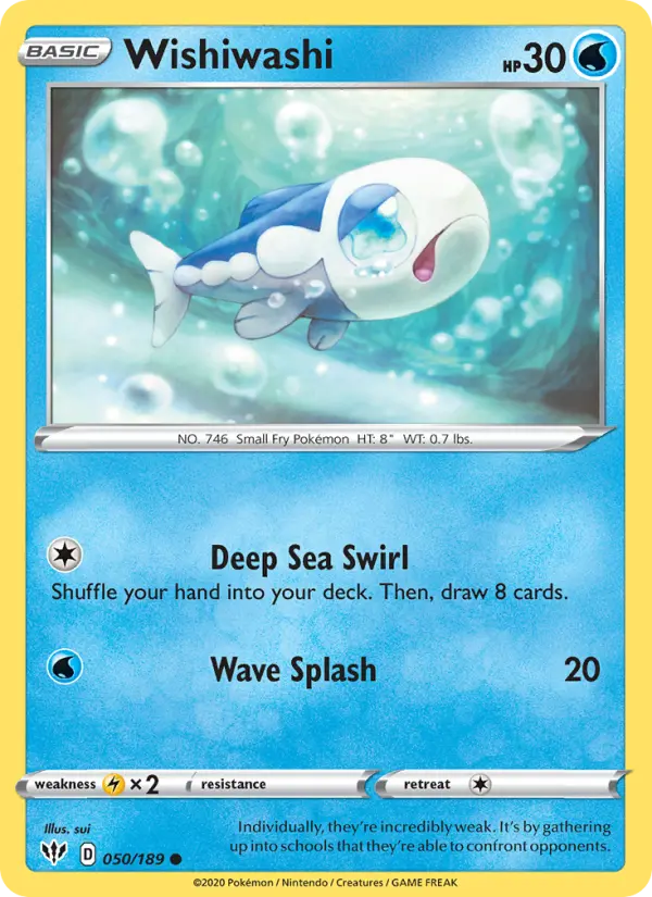 Wishiwashi 50 Darkness Ablaze Pokesingles