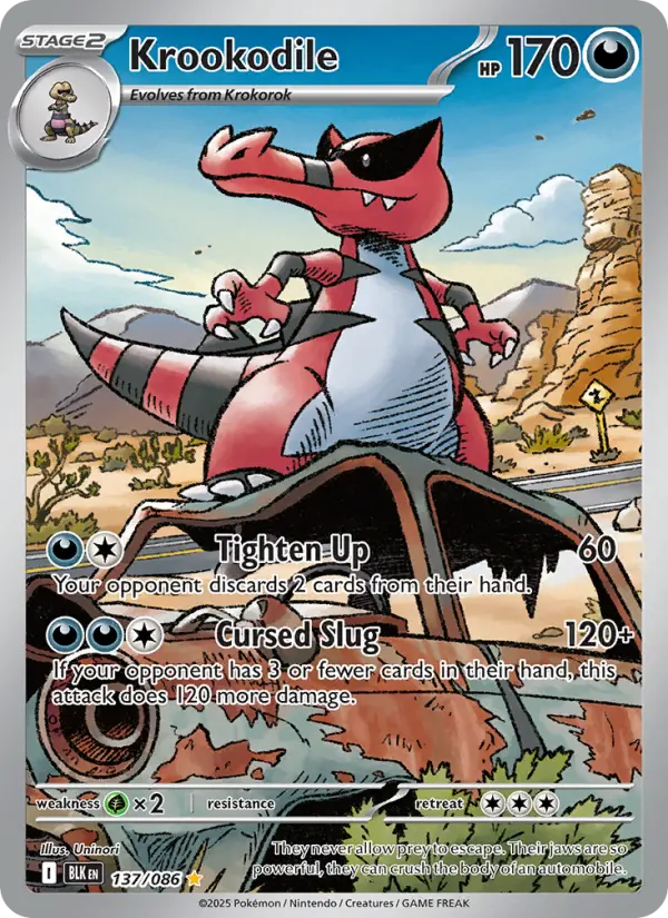 Krookodile 137 Black Bolt Pokesingles