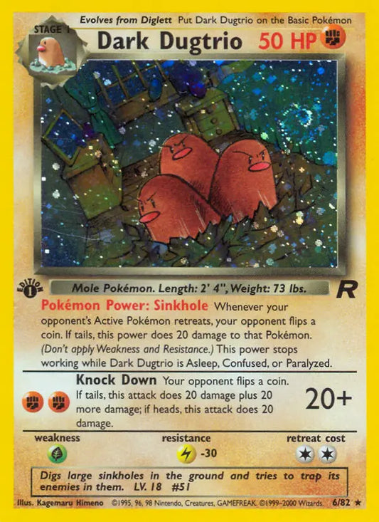 Dark Dugtrio 6 Team Rocket Pokesingles