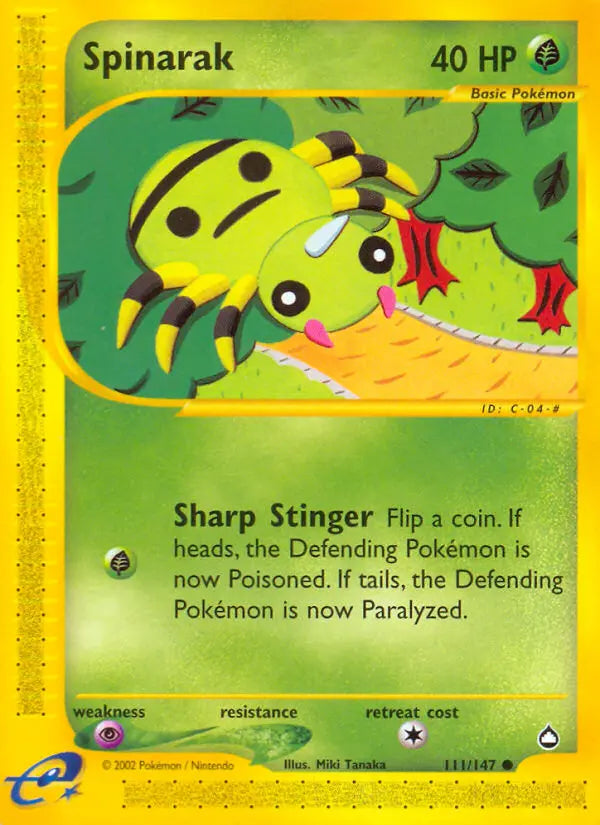 Spinarak 111 Aquapolis Pokesingles