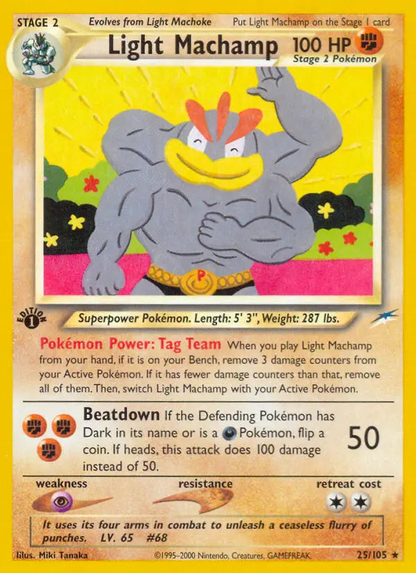 Light Machamp 25 Neo Destiny Pokesingles