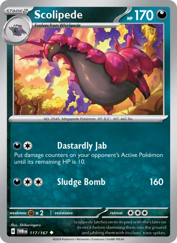 Scolipede 117 Twilight Masquerade Pokesingles