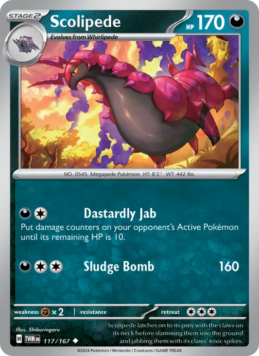Scolipede 117 Twilight Masquerade Pokesingles