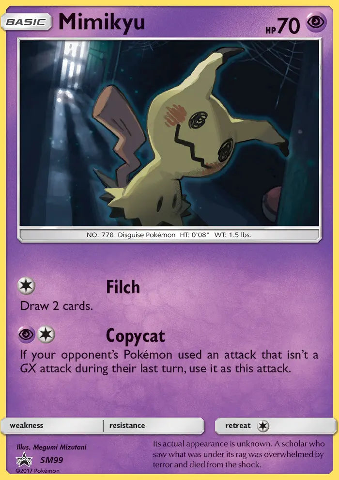 Mimikyu SM99 SM Black Star Promos Pokesingles