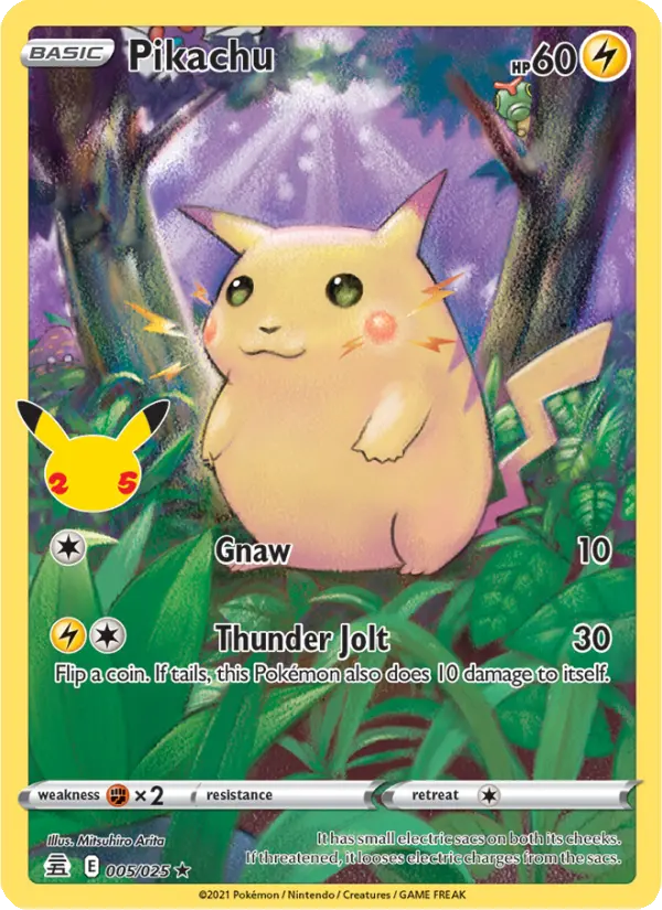 Pikachu 5 Celebrations Pokesingles
