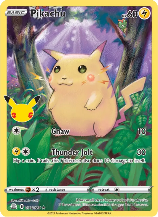 Pikachu 5 Celebrations Pokesingles