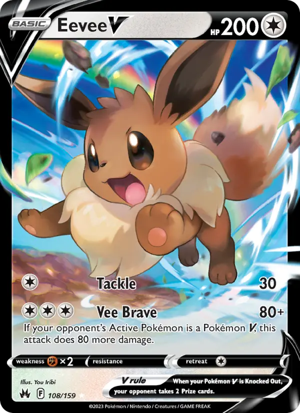 Eevee V 108 Crown Zenith Pokesingles