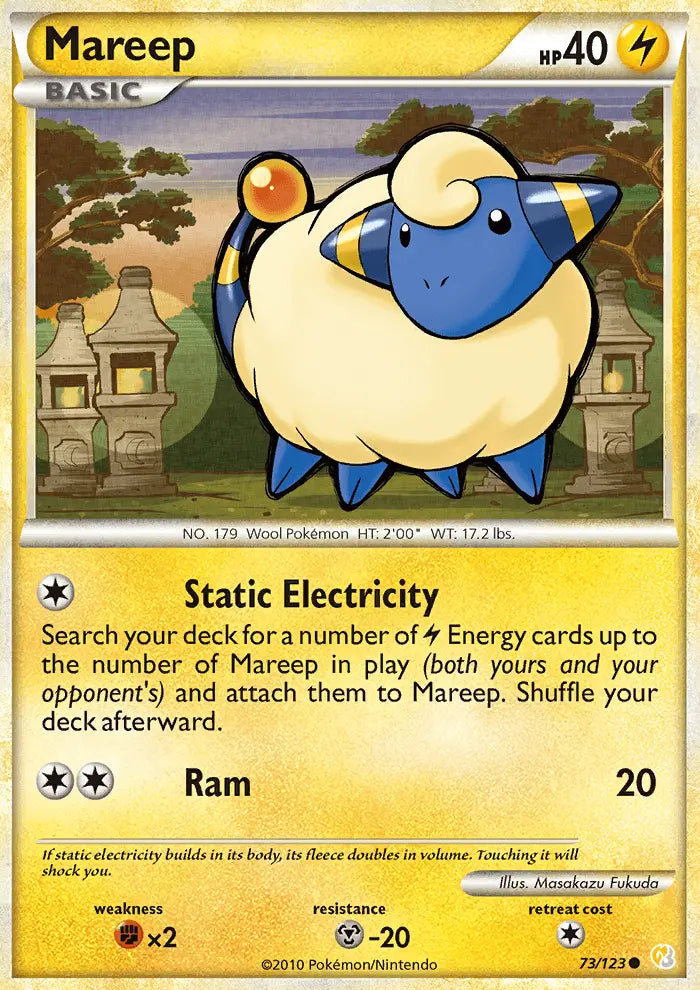 Mareep 73 HeartGold SoulSilver Pokesingles