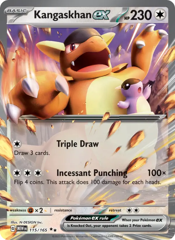 Kangaskhan ex 115 151 Pokesingles