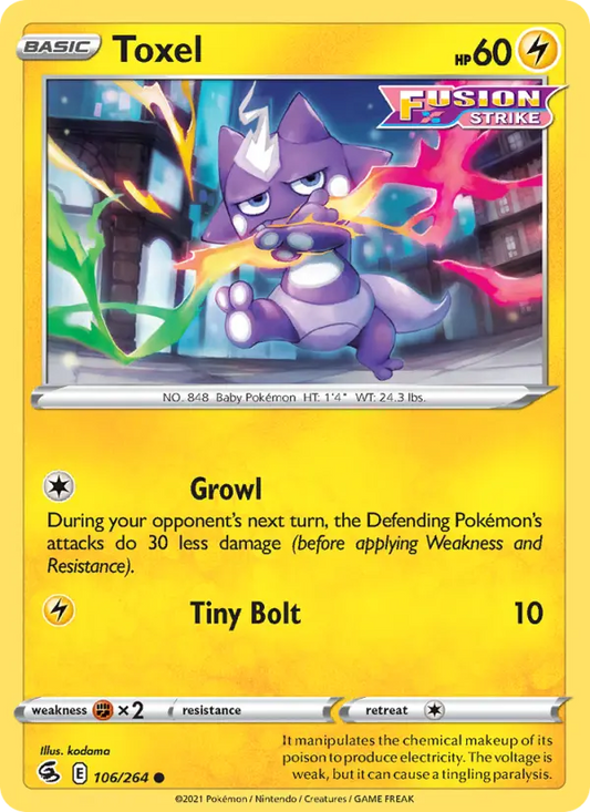 Toxel 106 Fusion Strike Pokesingles