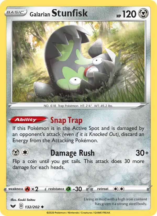 Galarian Stunfisk 132 Sword & Shield Pokesingles