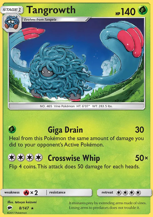 Tangrowth 8 Burning Shadows Pokesingles
